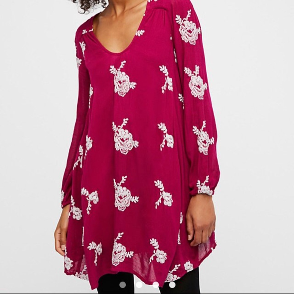 Free People Emma embroidered swing dress